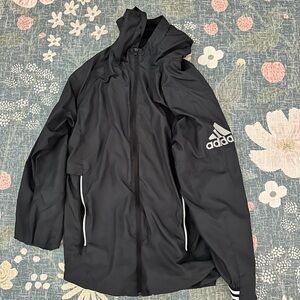 Adidas Men's Black Windbreaker Jacket